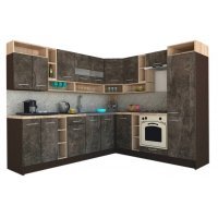 Bucatarie de Colt COSSY NEW DR. 230-260 Wenge / Decor 4299